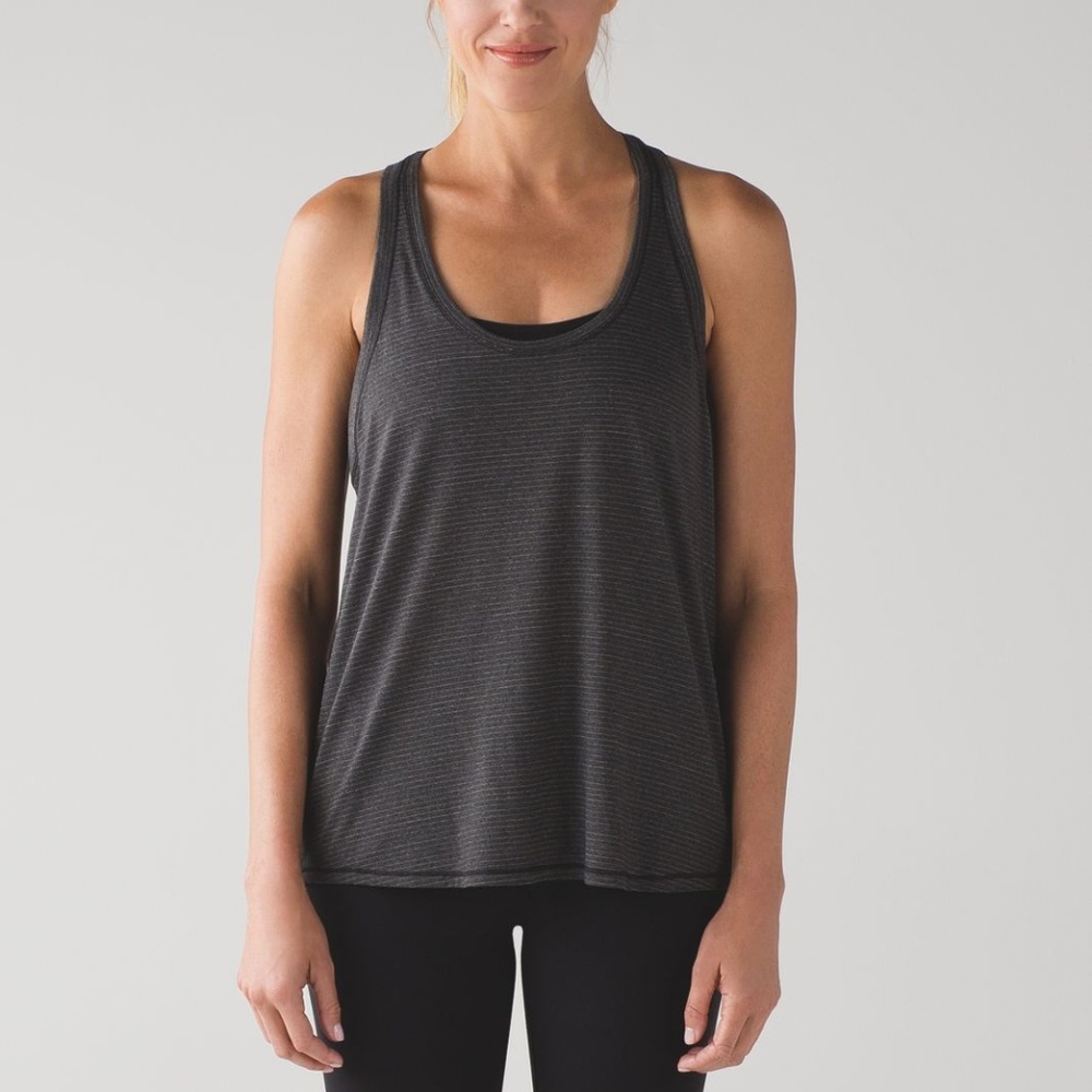 Lululemon Tie It Up Singlet Size 2 Heathered Black